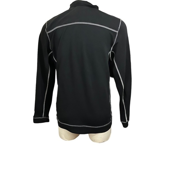 Tommy Bahama Jeans Men Black Inside Out 1/4 Zip Tech Jacket Sz M Jersey Knit - Picture 3 of 11